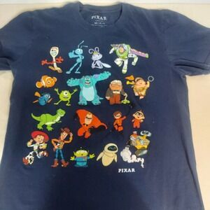Disney Pixar Movie Characters‎ Graphic T-Shirt Mens Size Medium